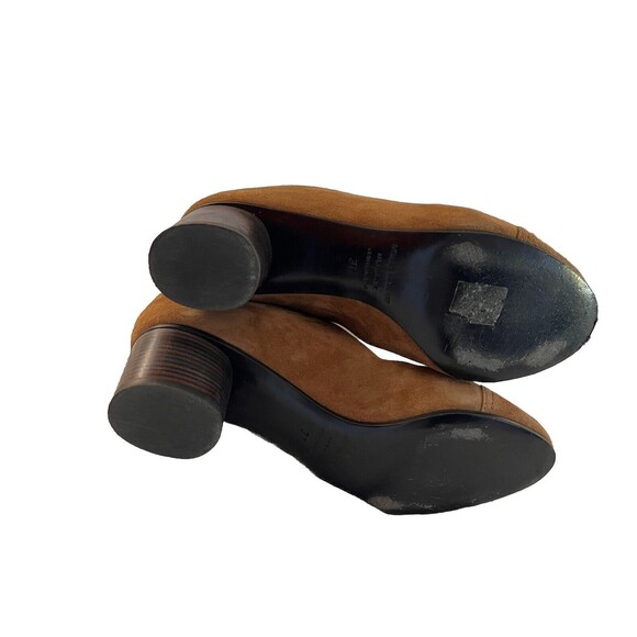 Isabel Marant Danae Ankle Boots Brown Suede Slip on Bootie Heel 37 - Picture 4 of 10